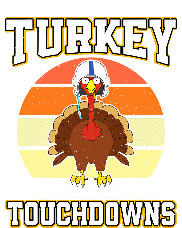 Turkey and Touchdowns Funny Thanksgiving Football Boys Tank Top