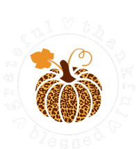 Grateful Thankful And Blessed Leopard Pumpkin Thanksgiving Sustainable Beanie