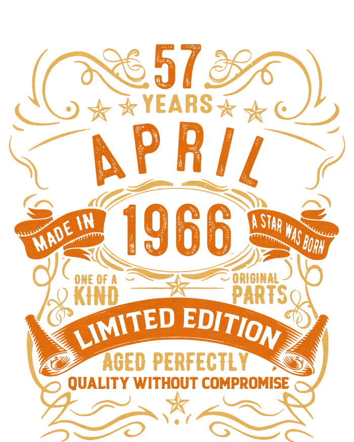 Vintage 57th Birthday April 1966 Birthday T-Shirt