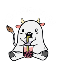 Kawaii Ghost Cow With Boba Tea Costume For Halloween Party Gift Canvas