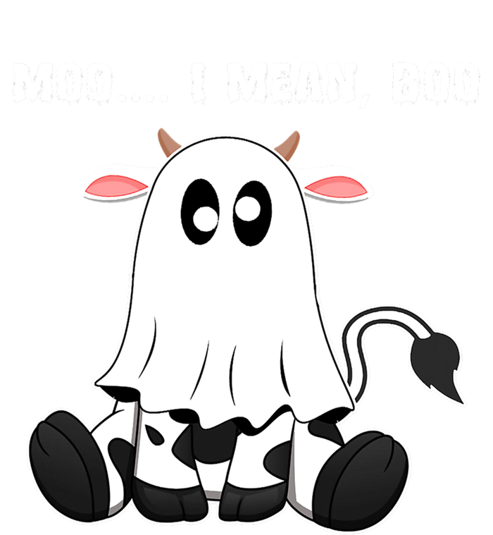 Moo I Mean Boo A Halloween Costume Boo Ghost Cow Cute Gift Kids T-Shirt