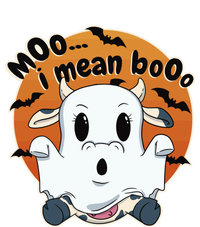 Moo I Mean Booo Cute Cow Ghost Halloween Gift Kids Hoodie