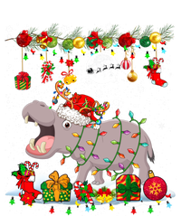 Santa Reindeer Hippo With Xmas Presents Ornats Family Meaningful Gift T-Shirt