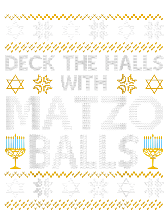 Deck The Halls With Matzo Balls Chanukkah Ugly Hanukkah T-Shirt