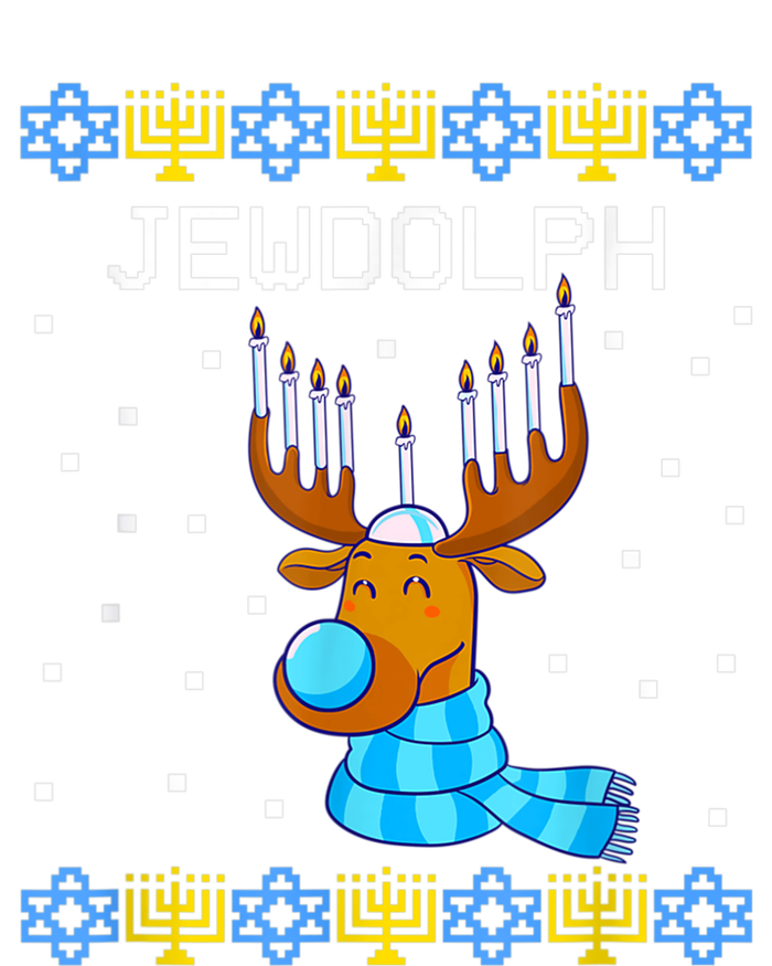 Jewdolph Ugly Hanukkah Sweater Reindeerorah Chanukah Toddler Sweatshirt