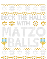 Deck The Halls With Matzo Balls Chanukkah Ugly Hanukkah Ladies Long Sleeve Shirt