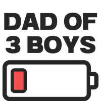 Dad Of 3 Boys Funny Fathers Day T-Shirt