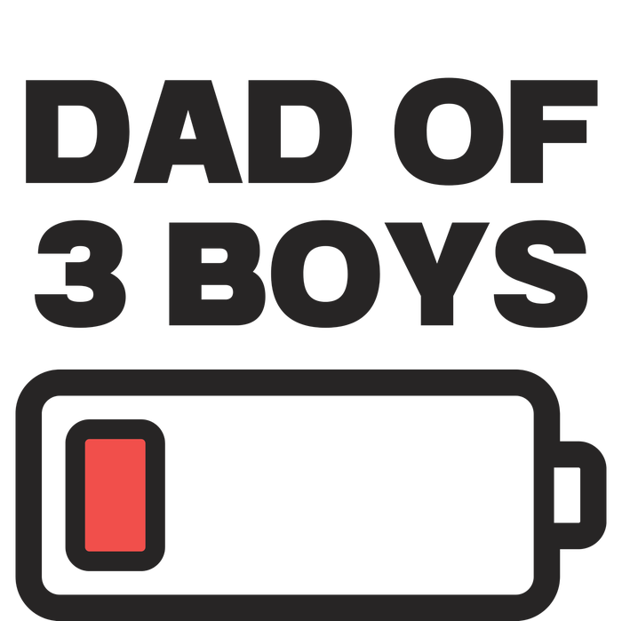 Dad Of 3 Boys Funny Fathers Day T-Shirt