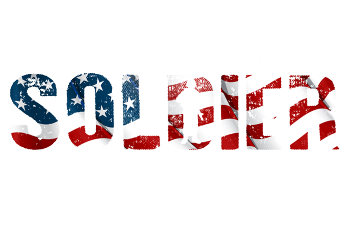 My Favorite Soldier Calls Me Nana Gift Fathers Day Gift Stripe Pom Pom Beanie