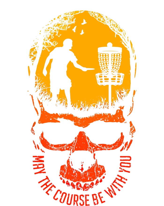 May The Course Be With You Disc Golf Player Skull Sunset USA-Made Doggie Bandana