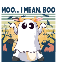 Retro Vintage Halloween Cow Ghost Moo I Mean Boo Gift Moo Cow Gift Valucap Bio-Washed Visor