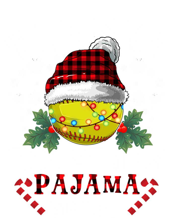 This Is My Christmas Pajama Funny Gift Softball Ball Sport Xmas Cute Gift Tall Hoodie