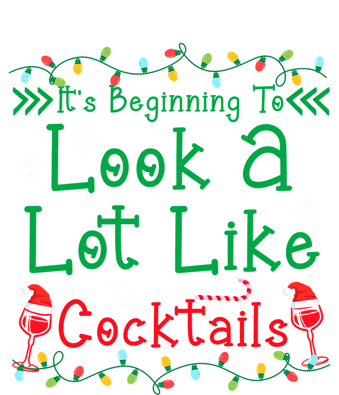 It's Beginning To Look A Lot Like Cocktails Funny Christmas Tie-Dye Long Sleeve Shirt