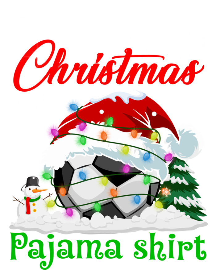 This Is My Christmas Pajama Xmas Lights Soccer Ball Lover Gift Pom Pom 12in Knit Beanie