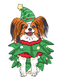 Papillon Christmas Lights Funny Xmas Dog Lover Pajama Tie-Dye T-Shirt