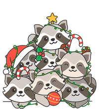 Raccoon Christmas Tree Lights Pajama Racoon Lover Xmas Gifts 16 in Basic Backpack