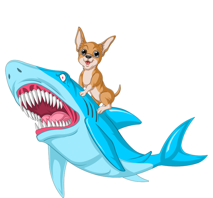 Chihuahua Riding Shark Toddler Long Sleeve Shirt