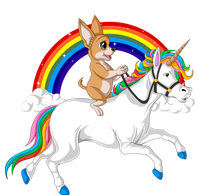 Chihuahua Riding Unicorn T-Shirt