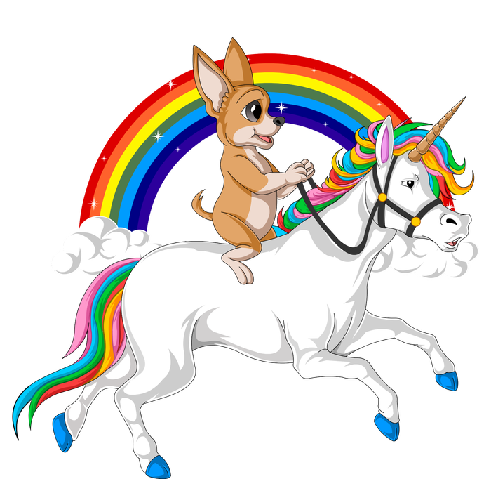 Chihuahua Riding Unicorn T-Shirt