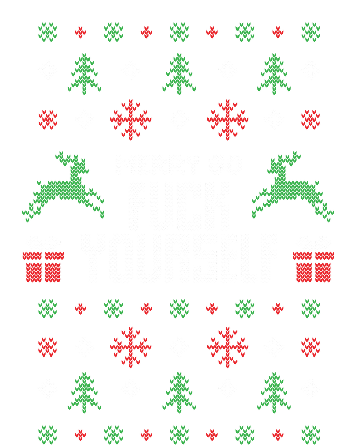 Merry Go Fuck Yourself Ugly Christmas Drawstring Bag