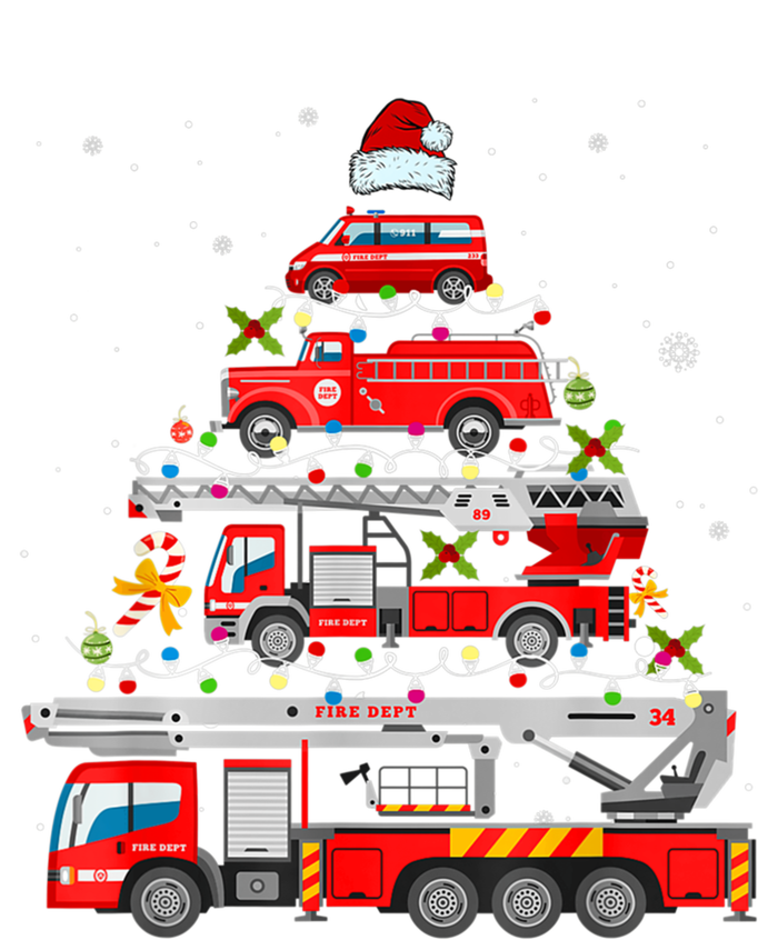 Firefighter Christmas Tree Fire Truck Fire Xmas Funny Gift Gift Women's T-Shirt