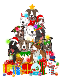 Funny Pitbull Dog Christmas Tree Lights Puppy Dog Lover Cute Gift Tie-Dye T-Shirt