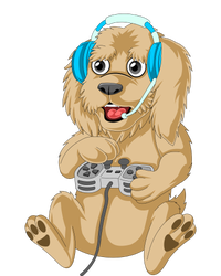 Goldendoodle Video Gamer Valucap Bio-Washed Visor