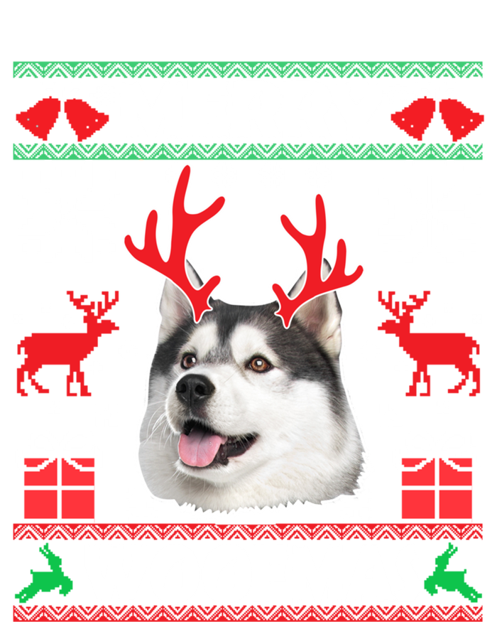 Husky Dog Merry Woofmas Christmas Dog Lovers Ugly Sweater Gift T-Shirt