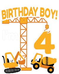 Construction Truck 4nd Birthday 4 Year Old Boy Excavator T-Shirt