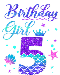 Mermaid Birthday Girl 5 Year Old Its My 5th Birthday Mermaid Dry Zone Grid Polo