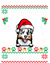 Merry Woofmas Australian Shepherd Dog Ugly Christmas Sweater Great Gift Women's T-Shirt