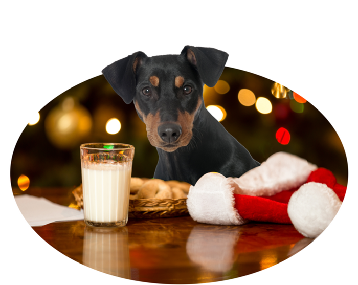 Santa Milk N Cookies Dog Ger Pinscher Gift Premium Hoodie