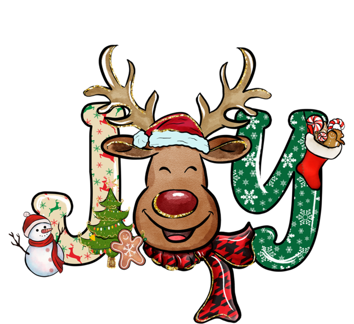 Joy Funny Reindeer Santa Hat Xmas Lights Christmas Pajama Gift Hoodie