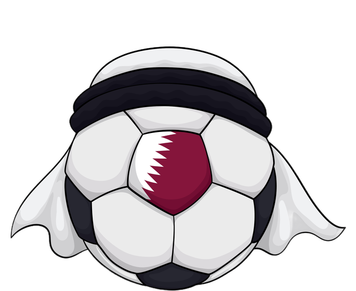 Qatar Soccer Ball Wearing Keffiyeh Sustainable Knit Beanie