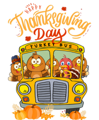 Happy Thanksgiving Day Turkey School Bus Driver Gifts Performance Long Sleeve Polo