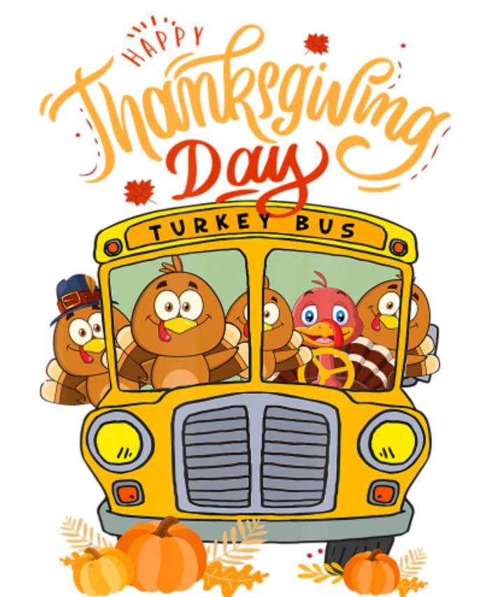 Happy Thanksgiving Day Turkey School Bus Driver Gifts Performance Long Sleeve Polo