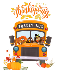 Happy Thanksgiving Day Turkey School Bus Driver Gifts T-Shirt