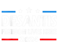 Ron DeSantis Freedom Lives Here Florida 2024 US Flag Poster