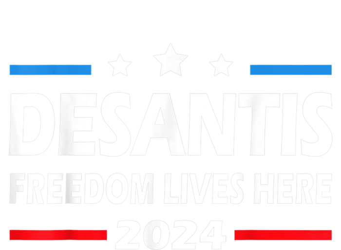 Ron DeSantis Freedom Lives Here Florida 2024 US Flag Poster