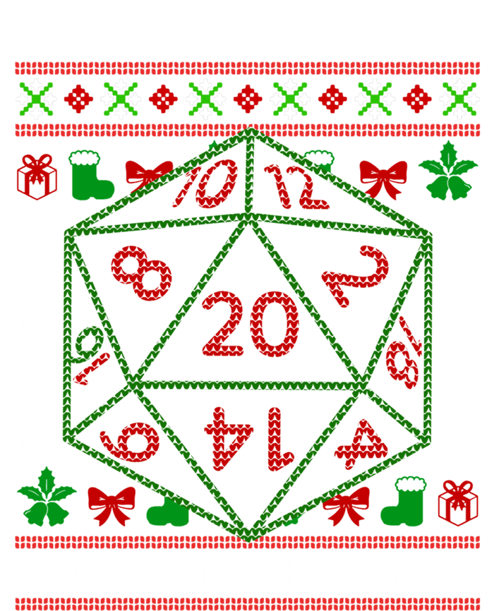 Roll For Initiative Christmas D20 Ugly Tabletop Rpg Sweaters Funny Gift Coaster