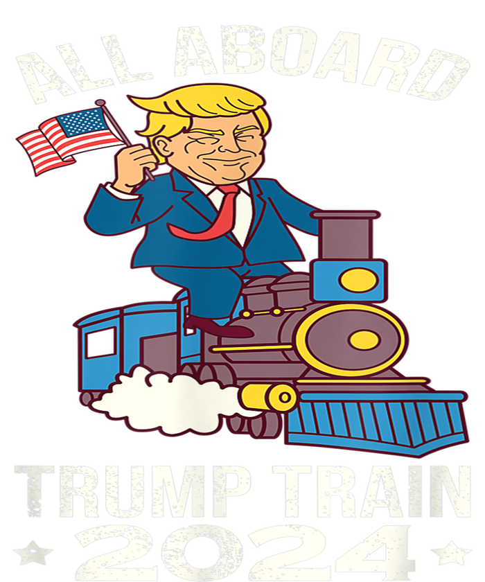 ALL ABOARD TRUMP TRAIN 2024 Patriotic American Flag Toddler T-Shirt