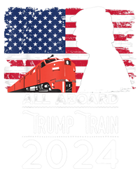 All Aboard Trump Train 2024 Vintage American Flag Apparel Tall T-Shirt