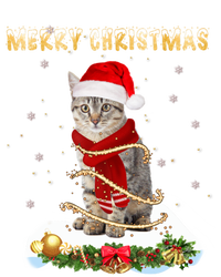 Merry Christmas Love Cat Cat Wearing A Santa Hat Meaningful Gift Doggie Tank