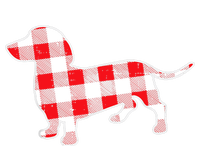 Red Buffalo Plaid Dachshund Dog Xmas Holiday Wiener T-Shirt