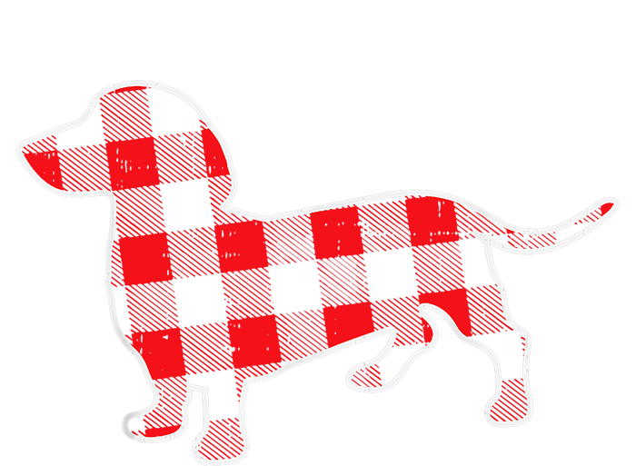 Red Buffalo Plaid Dachshund Dog Xmas Holiday Wiener T-Shirt