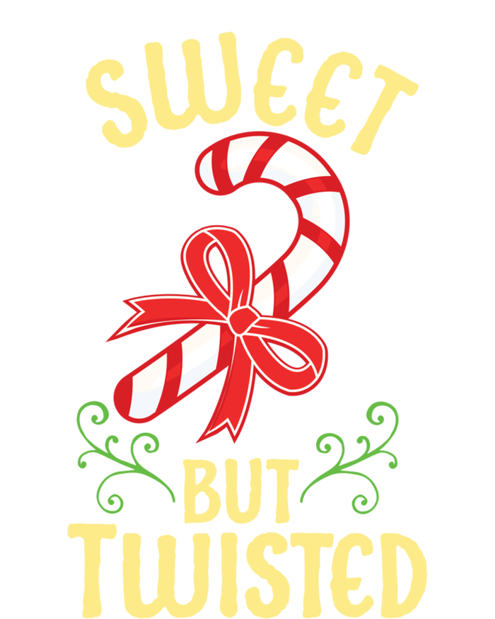 Sweet But Twisted Cute Christmas Candy Cane Holiday Graphic Funny Gift Bumper Sticker