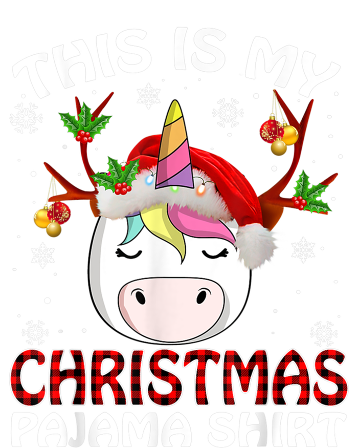 This Is My Christmas Pajama Gift Unicorn Funny Santa Xmas Funny Gift T-Shirt