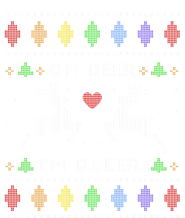 Oh Deer I'm Queer Fun Gay Lesbian Rainbow Love Ugly Christmas The Baniff Cuffed Pom Beanie