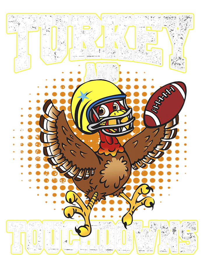 Thanksgiving Turkey And Touchdowns Football Lover Autumn T-Shirt