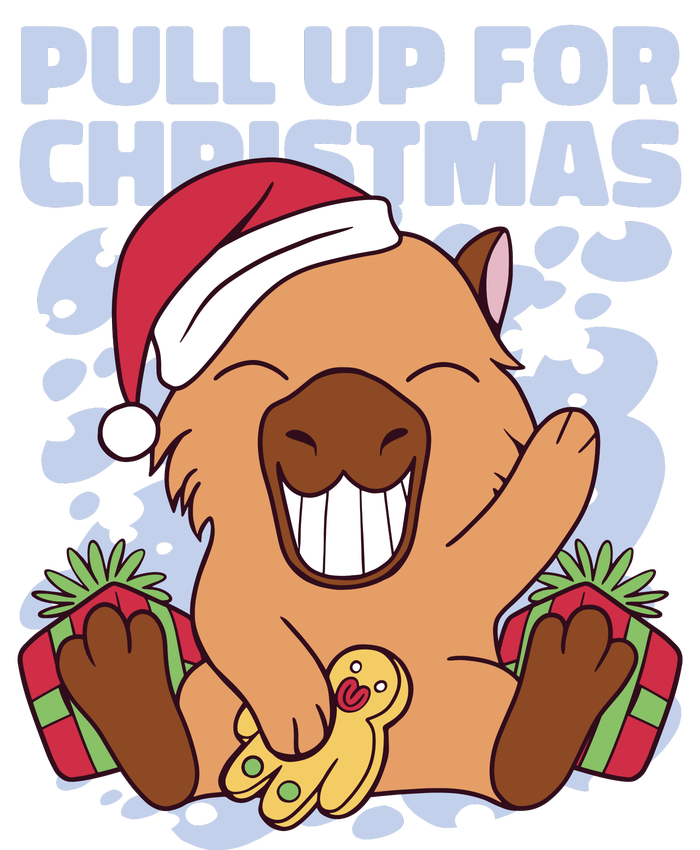 Christmas Capybara Pull Up Premium T-Shirt